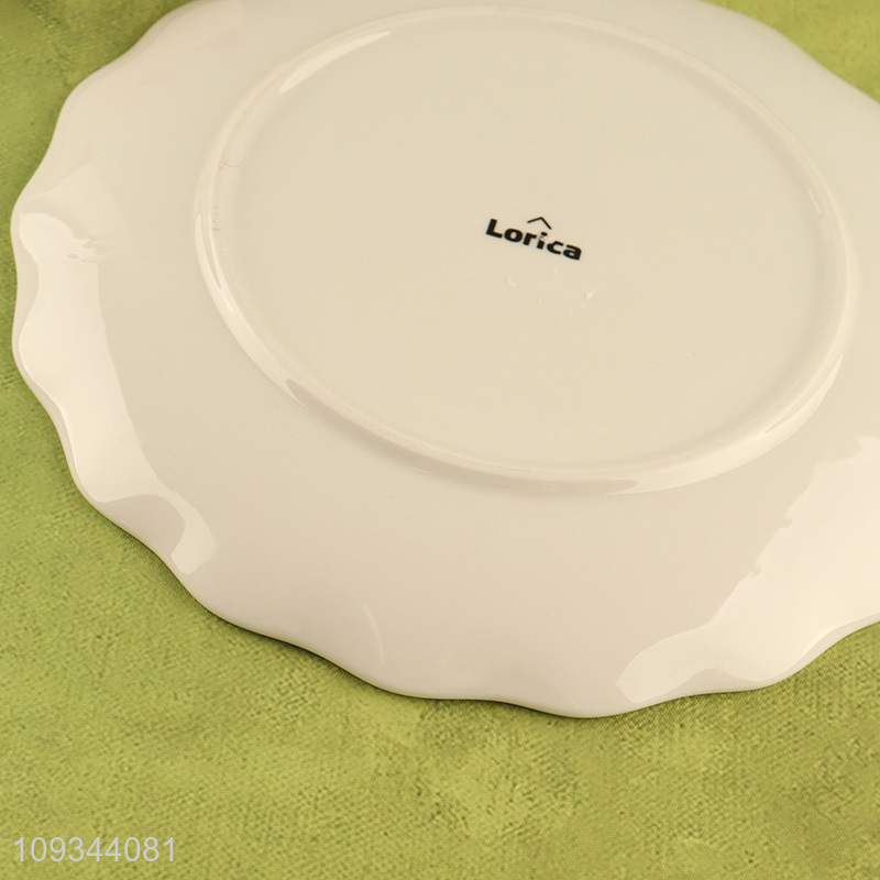 Hot items snowflakes printed ceramic tableware plate