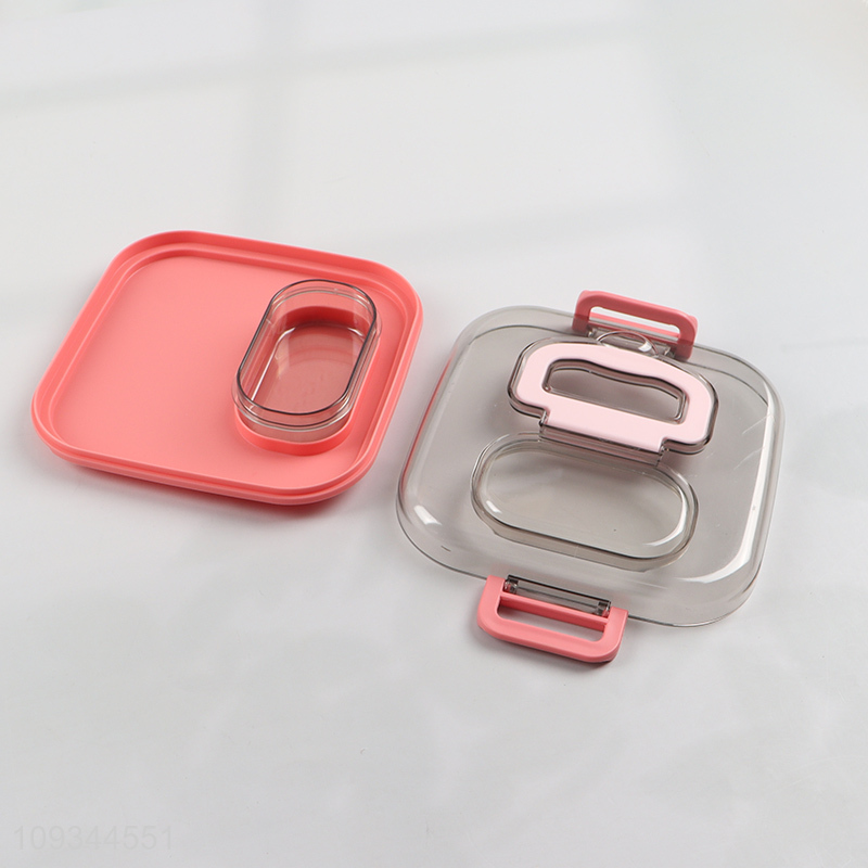 Hot selling square double-layer stainless steel lunch box