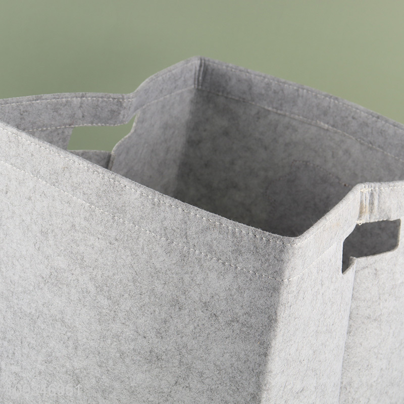 Low price felt toys storage bin with handle