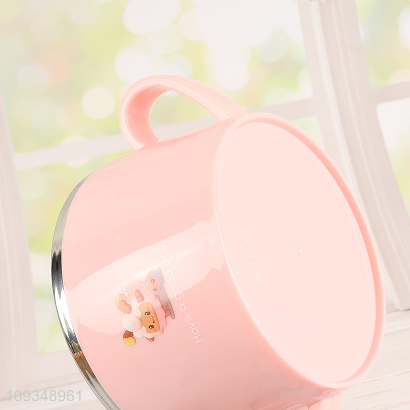 Good quality stainless steel kids double ear soup bowl