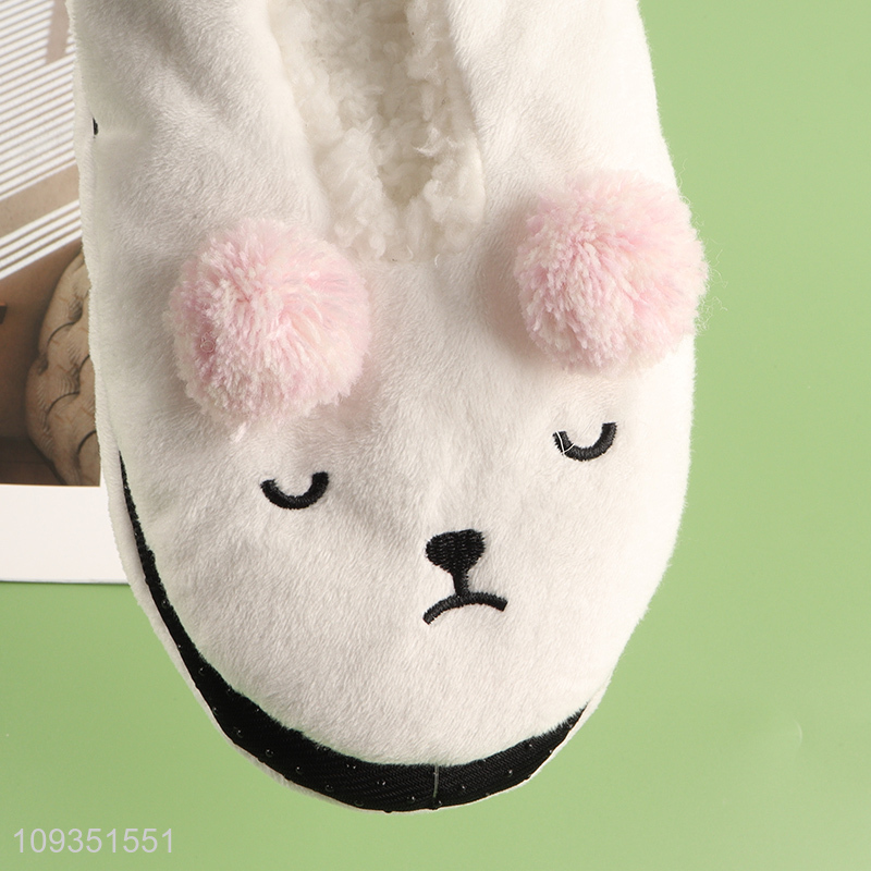 Hot sale rabbit girls winter floor slippers