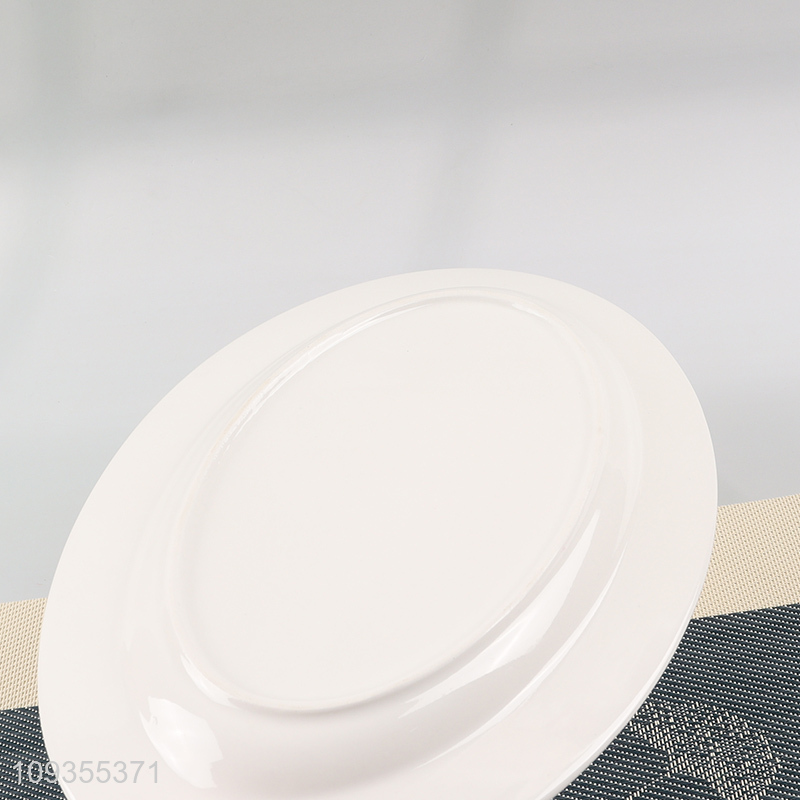 New arrival 10-inch oval fish plate ceramic tableware