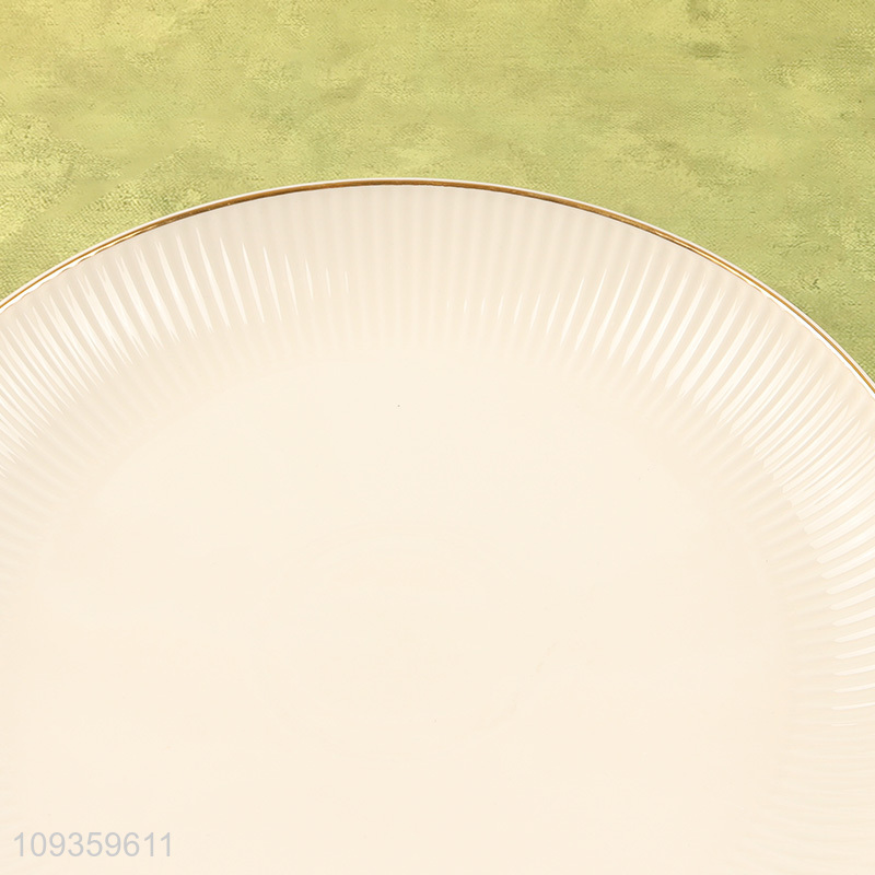 Online wholesale 12-inch fruit plate white ceramic plate