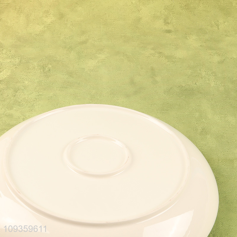 Online wholesale 12-inch fruit plate white ceramic plate