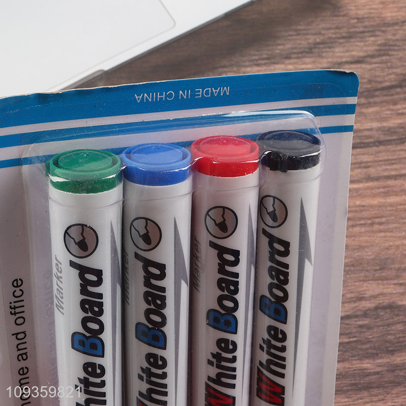 Good quality 4pcs erasable white board marker