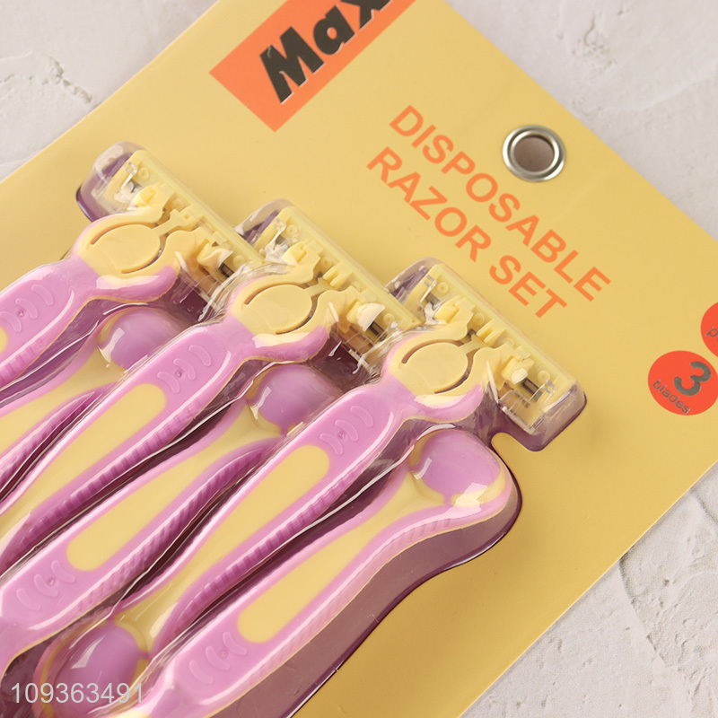 Hot sale disposable women razor set wholesale