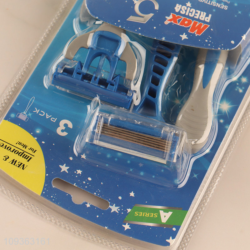 Hot selling 3pcs skin-friendly 5blades razor