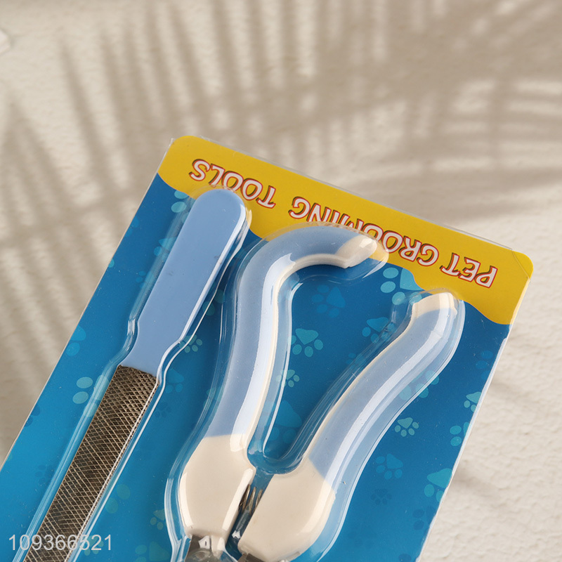 China supplier stainless steel pet nail clipper nail file