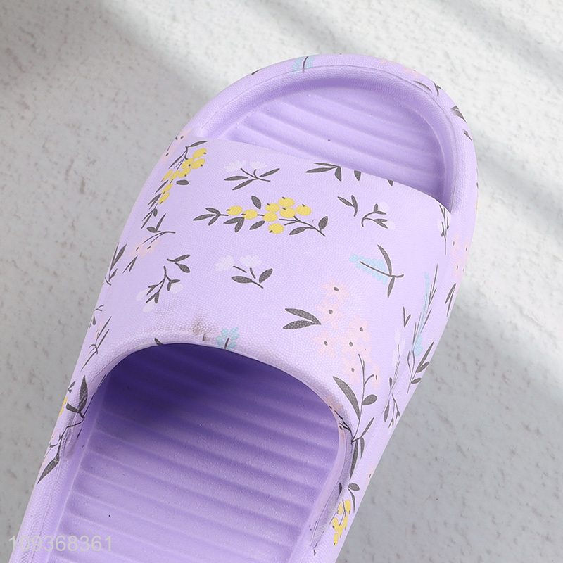 Good quality purple anti-slip women indoor slippers
