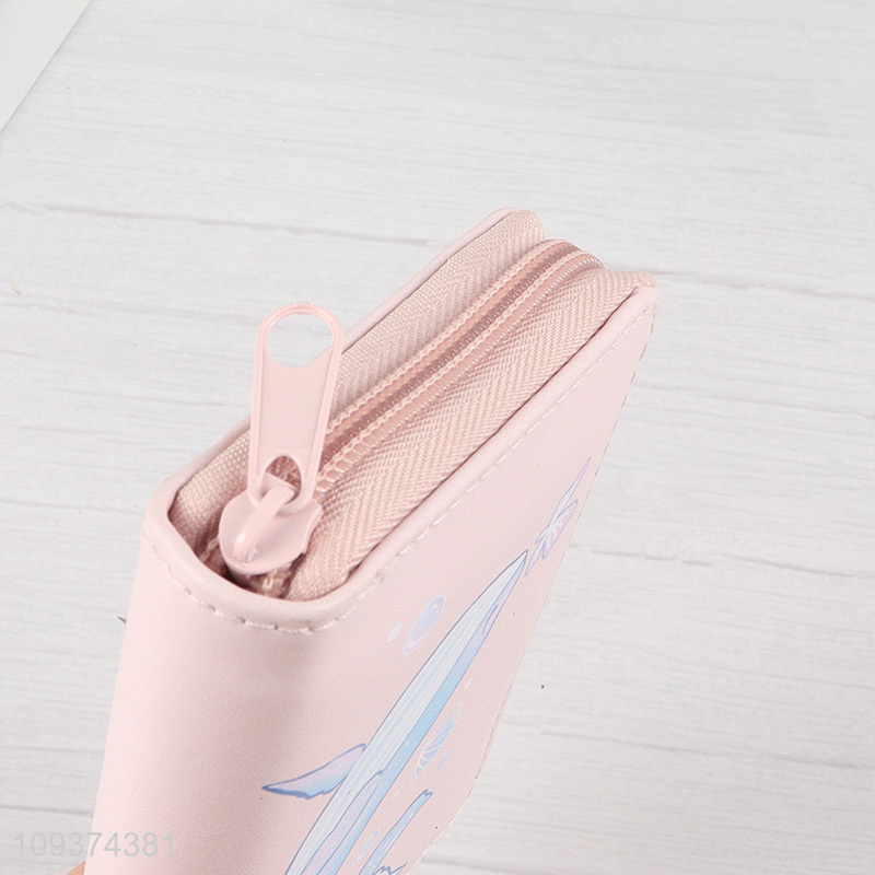 New product waterproof pink leather wallet for gifts
