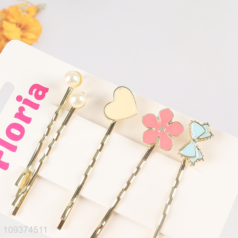 Yiwu market 5pcs hair accessories hair clips
