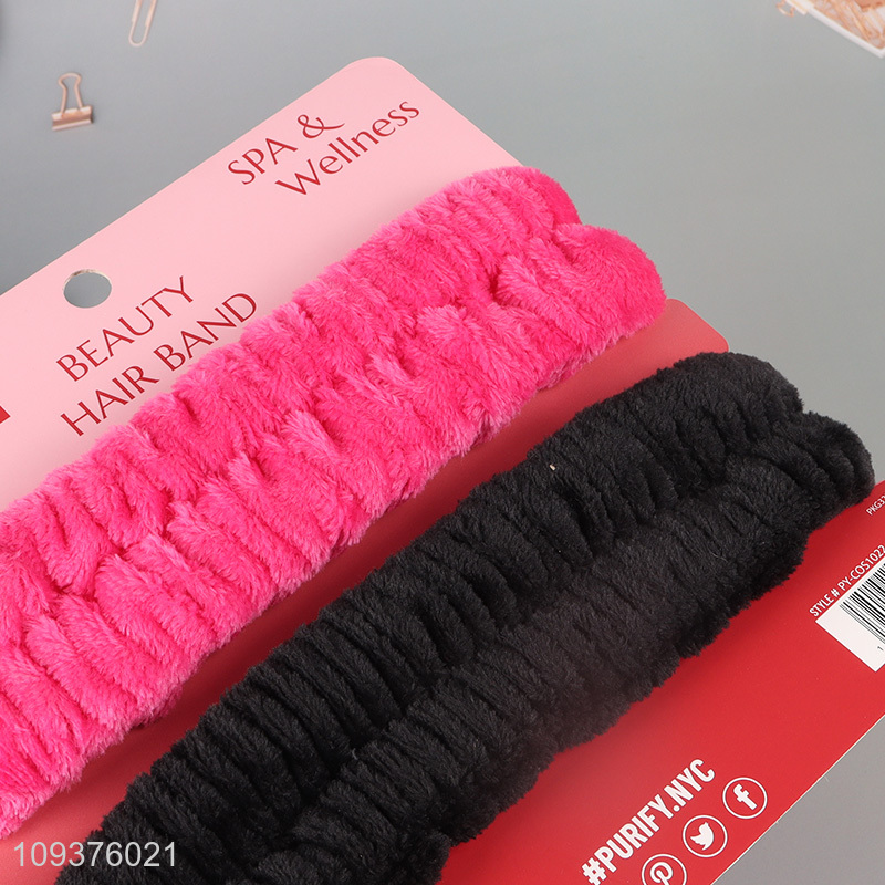 Good price 2pcs spa girls makeup headband