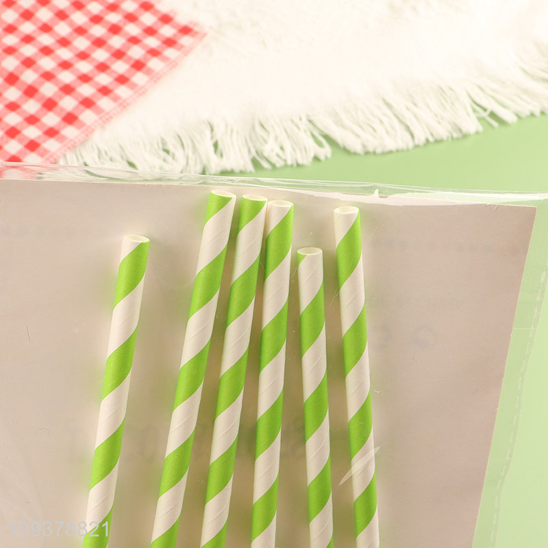Factory price green paper straw drinking straw