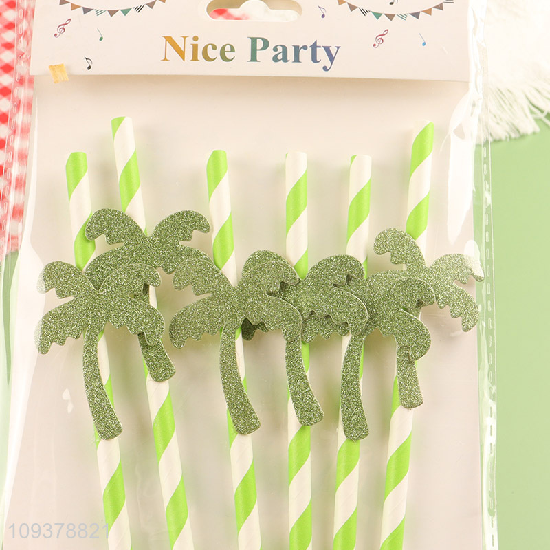 Factory price green paper straw drinking straw