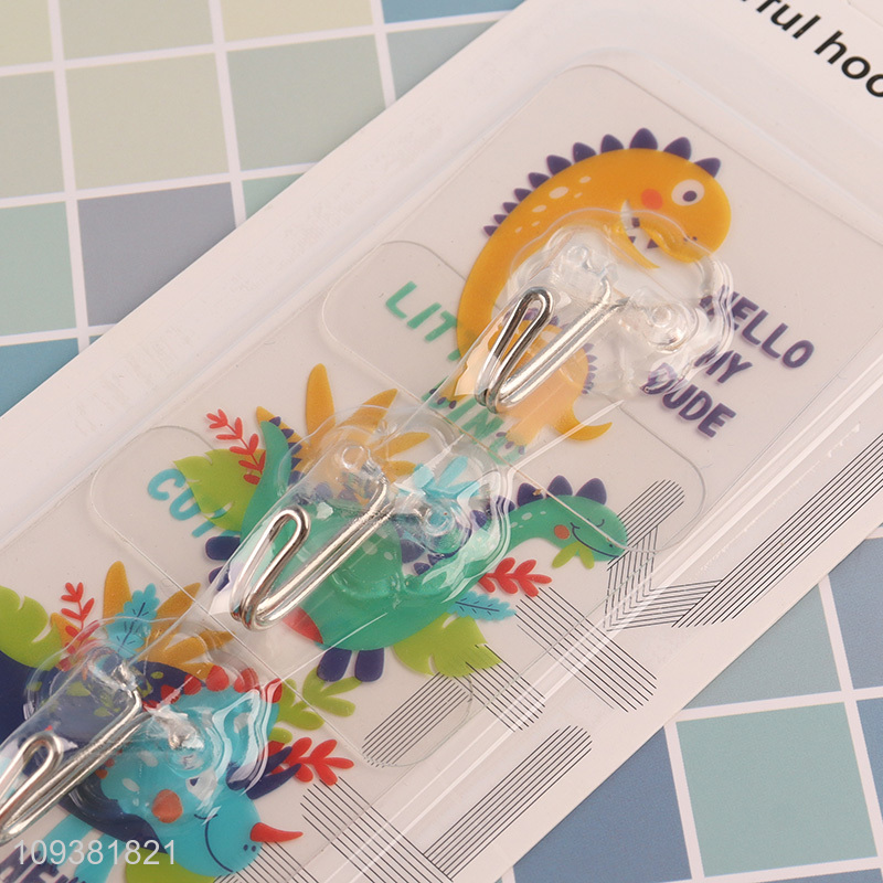 China wholesale dinosaur printed sticky hook wall hook