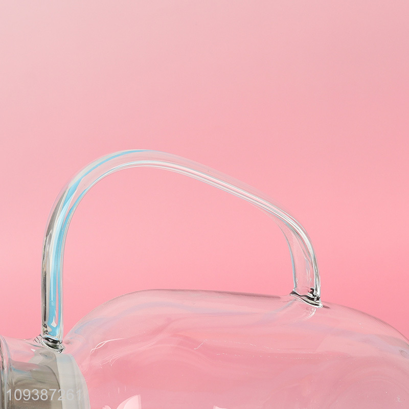 New style glass water jug tea pot with handle