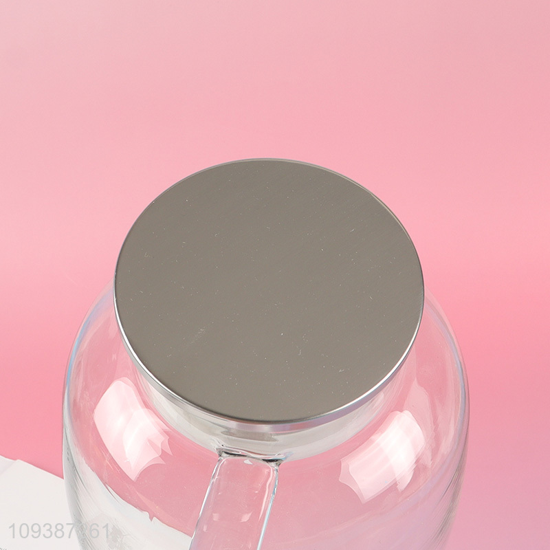 New style glass water jug tea pot with handle