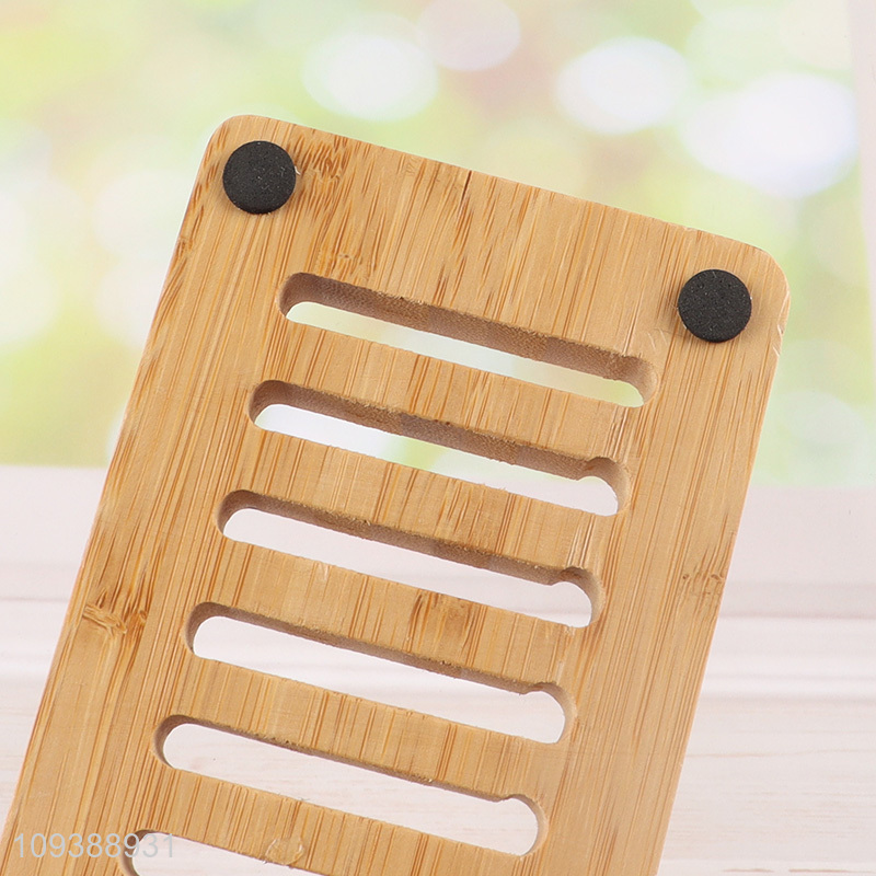 China wholesale bamboo soap holder for bathroom accessories