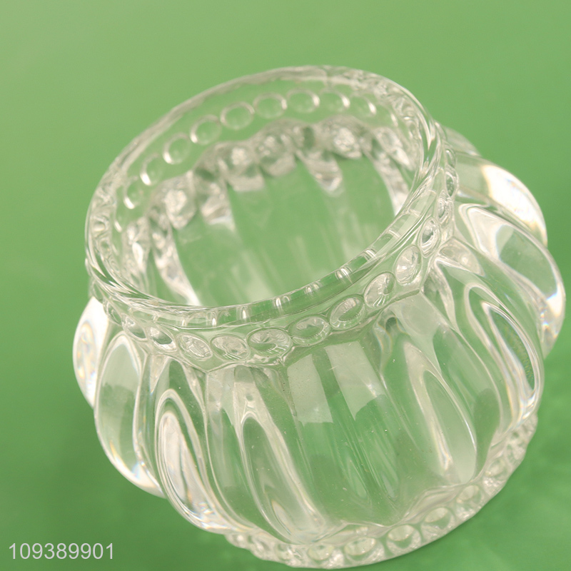 Popular products clear glass candle jar holder candle cup