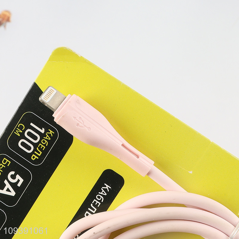 China wholesale 1m pink usb charge iPhone data cable