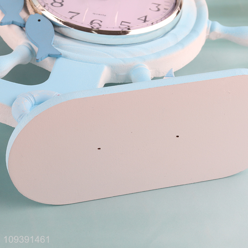 Popular products sailboat shape wooden table clock