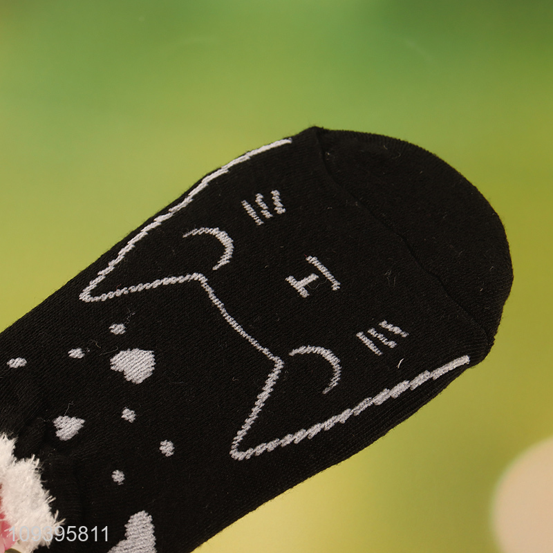 Popular products playful cartoon animal daily wear polyester boat socks