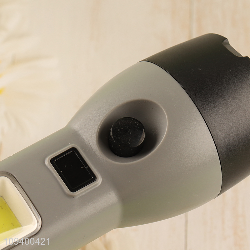 Hot selling plastic dual lights source flashlight