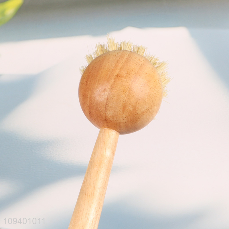 Best quality wooden handle kitchen pot brush