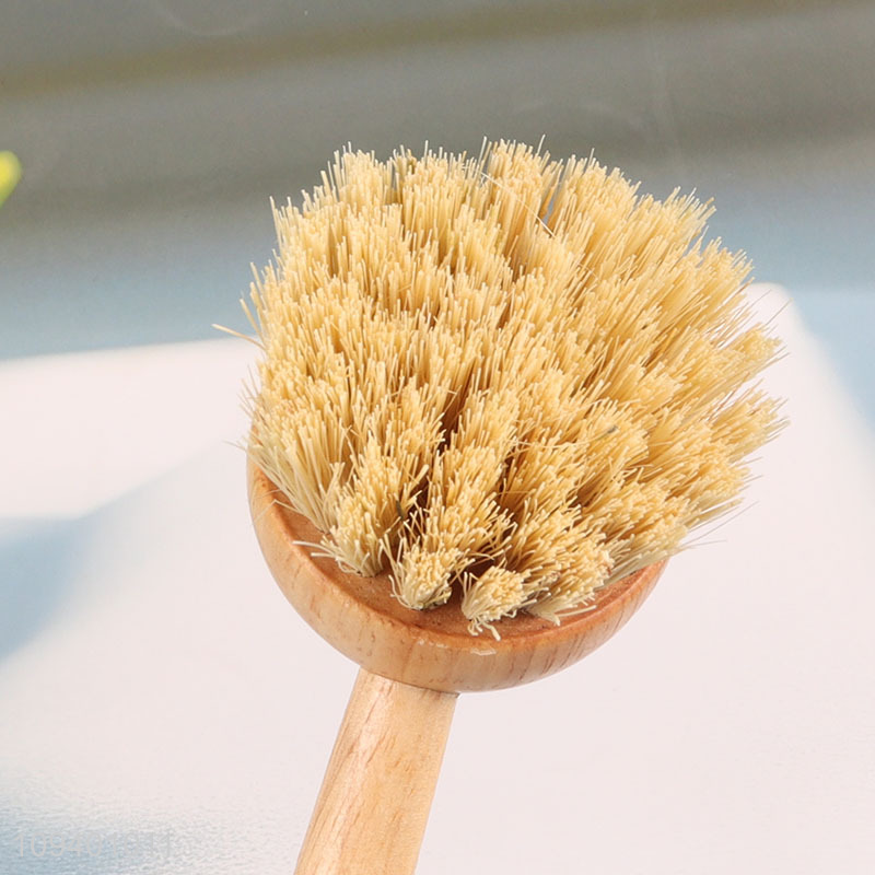 Best quality wooden handle kitchen pot brush