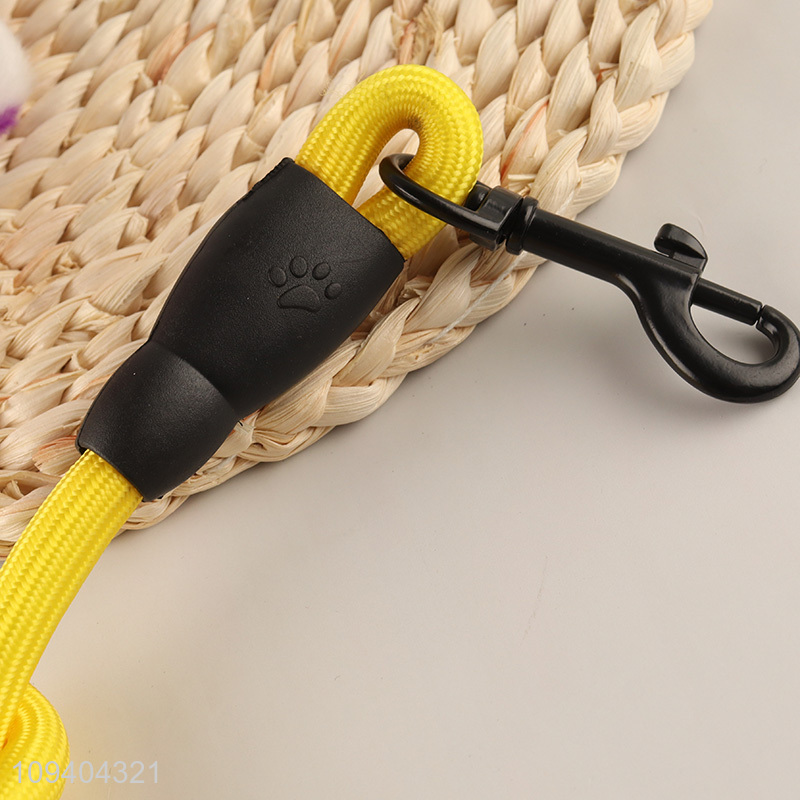 Hot sale elastic yellow nylon pet dog leash