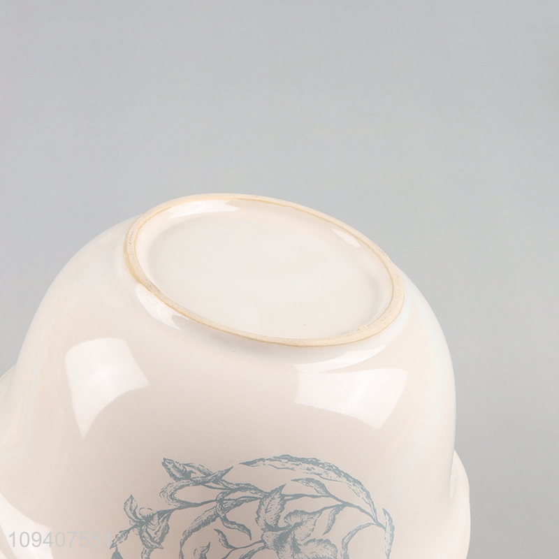 China supplier delicate design ceramic soup bowl
