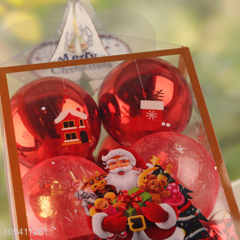 Factory direct sale red christmas hanging ornaments ball