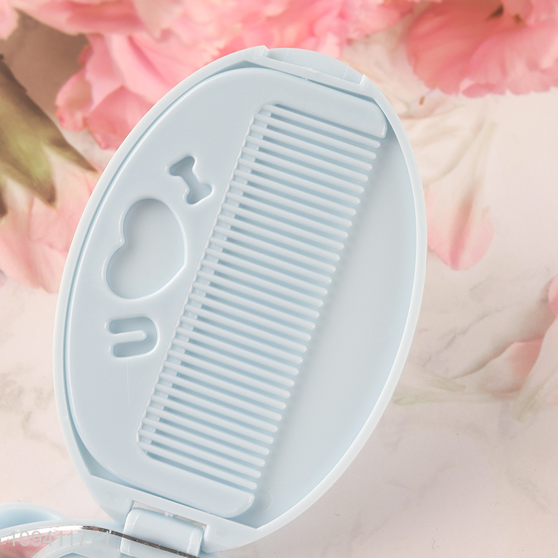 China wholesale portable pocket makeup mirror with comb