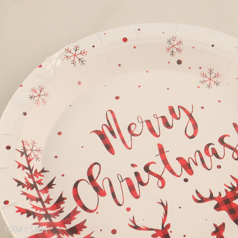 China wholesale merry Christmas disposable paper plate