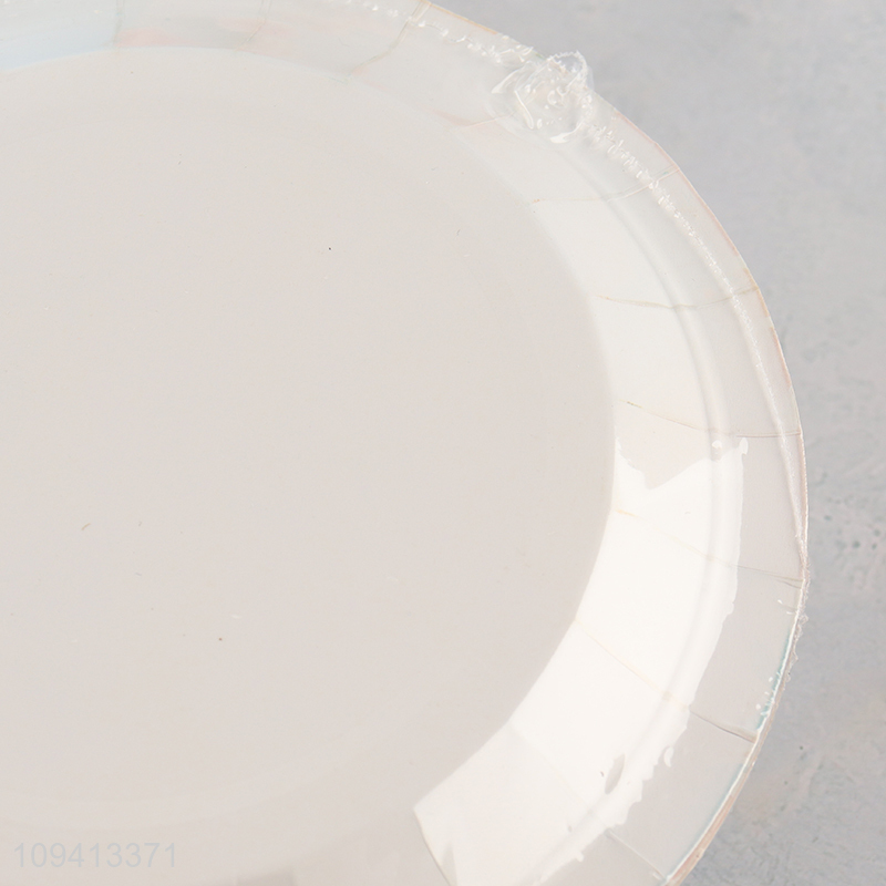 Low price flower printed disposable paper plate
