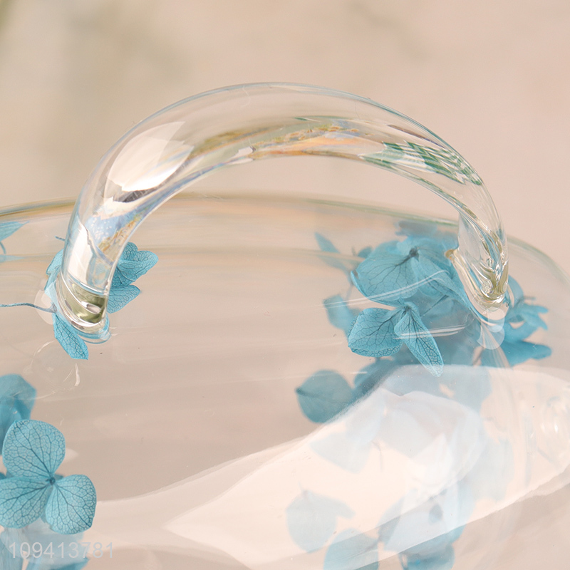 Top selling clear glass cup water cup with handle