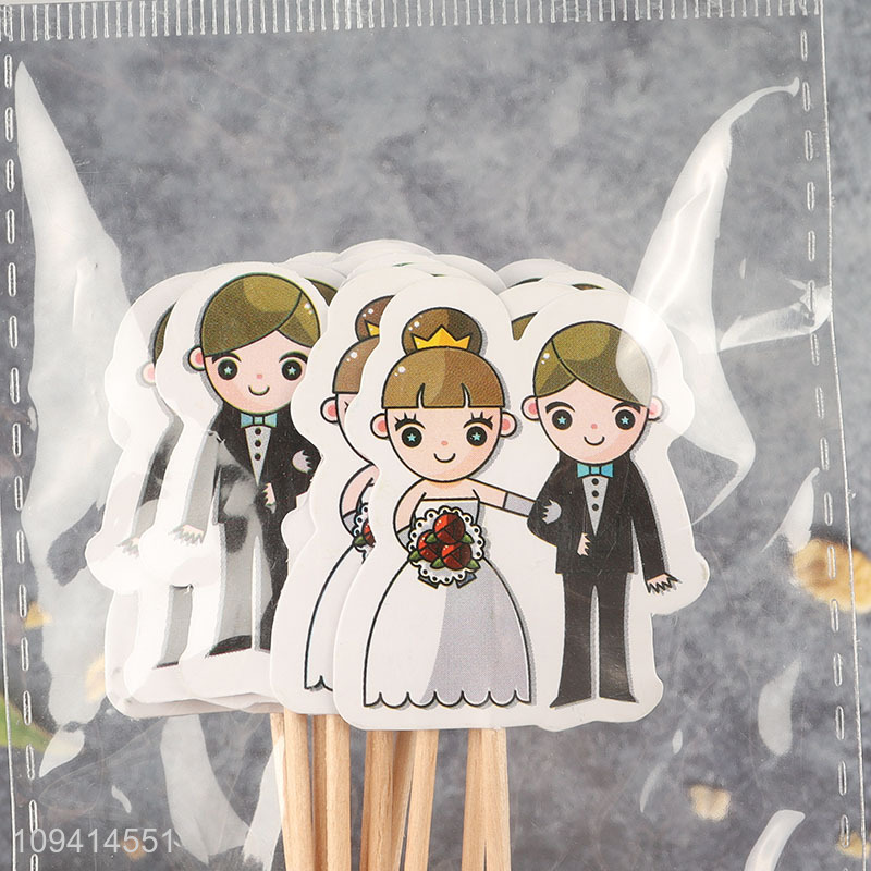 Wholesale cupcake picks cupcake topper for wedding party
