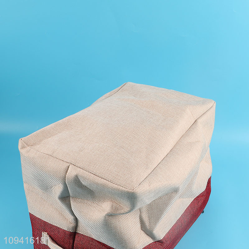 Factory supply stackable polyester storage basket for cabinet