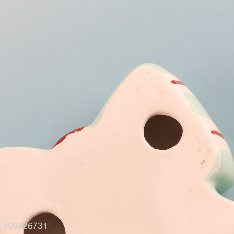 Factory supply bowknot shape ceramic candle holder