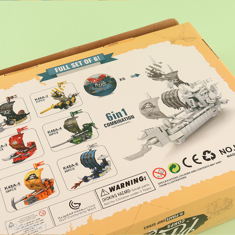 Custom Funny Pirate Ship Building Blocks Toy