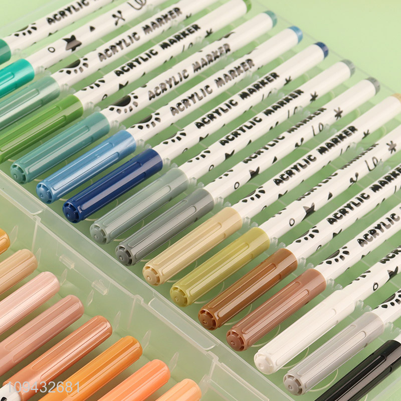 Hot sale reusable acrylic marker pen set
