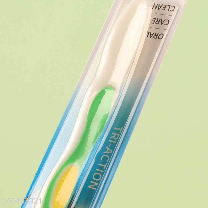 Good Sale Dual Cleaning Medium Bristle Toothbrush