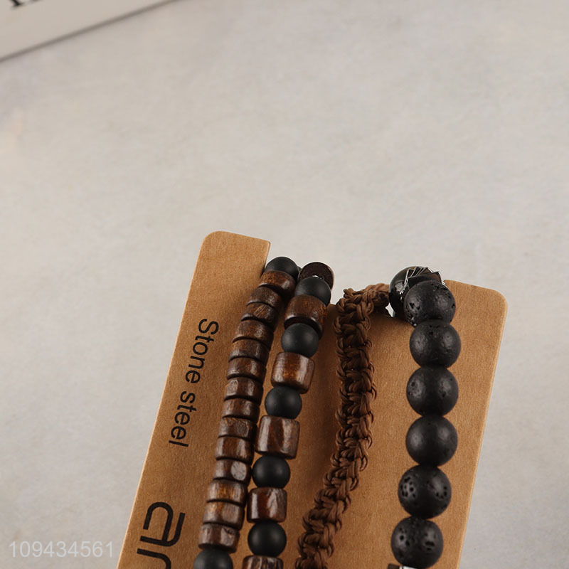Low price beaded braided bracelet set for jewelry