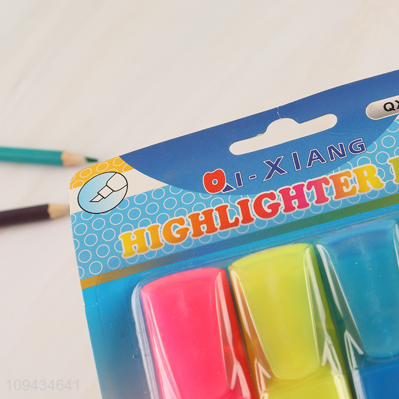 Hot sale school office 4pcs highlighter pen set