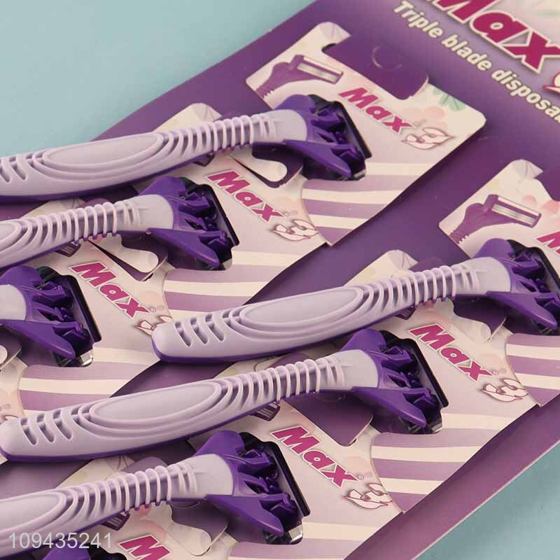 Wholesale Triple Blade Disposable Razor For Women