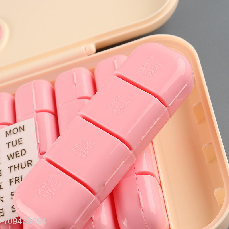 Good Price Weekly Pill Organizer Pill Box Daily Medicine Organizer