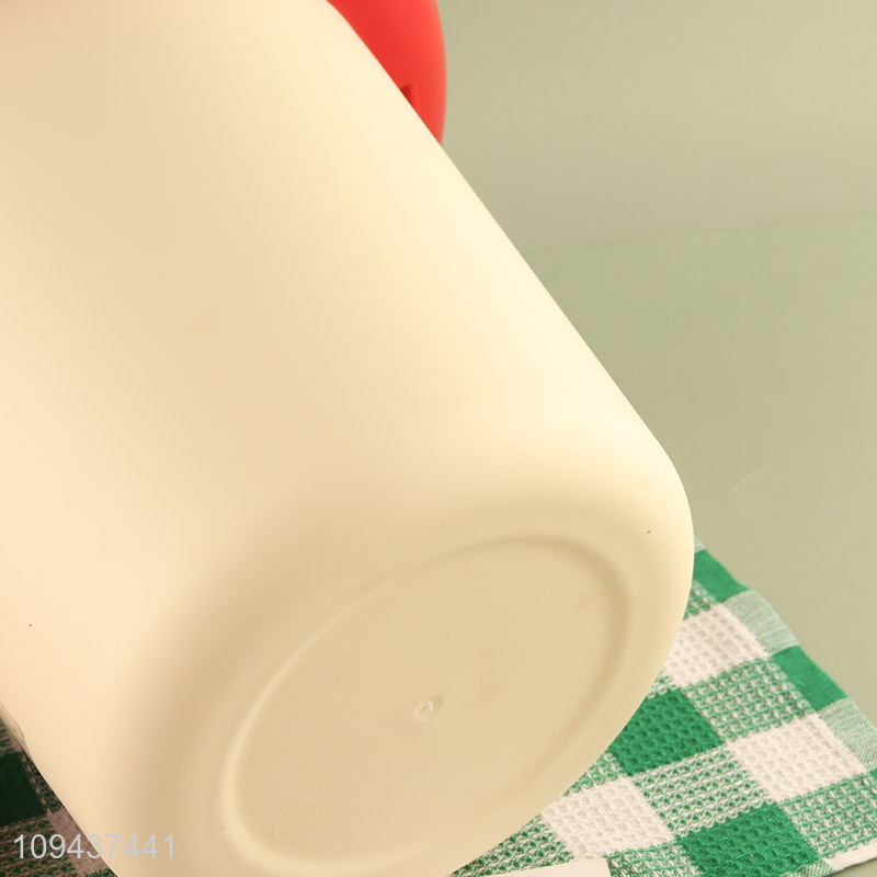 Cartoon Printed Open-Top Trash Can Plastic Waste Bin