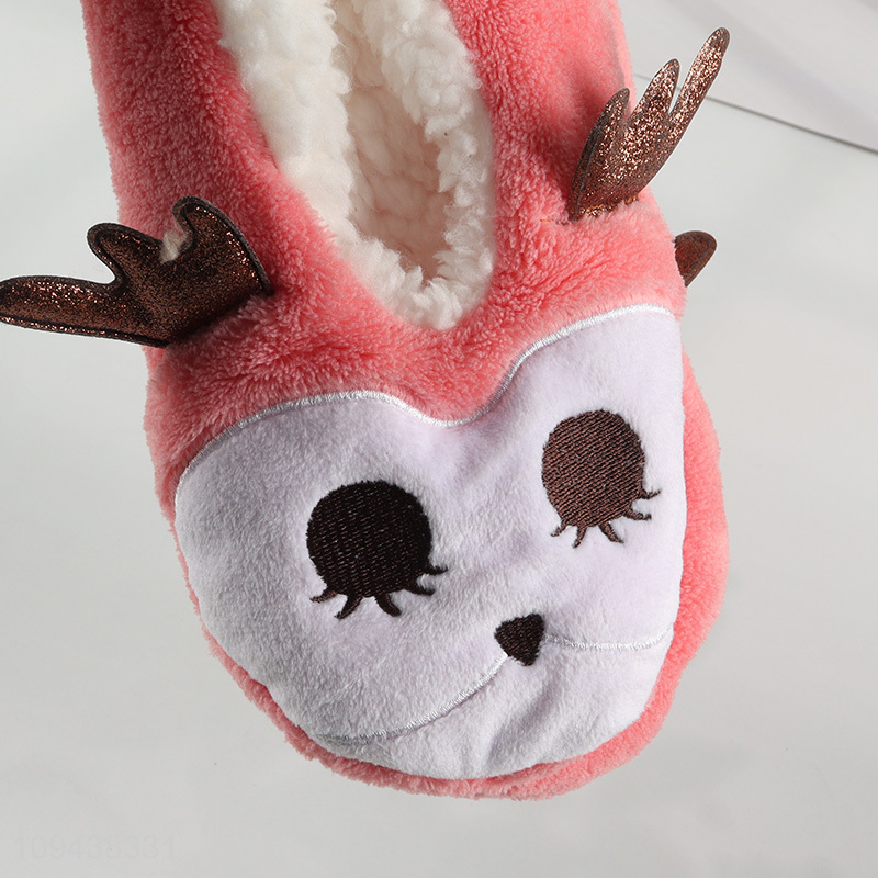 Top sale non-slip polyester home floor slippers for winter
