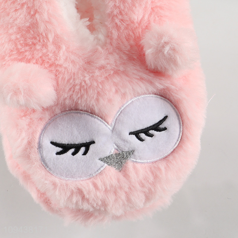 China products pink plush home slippers for girls