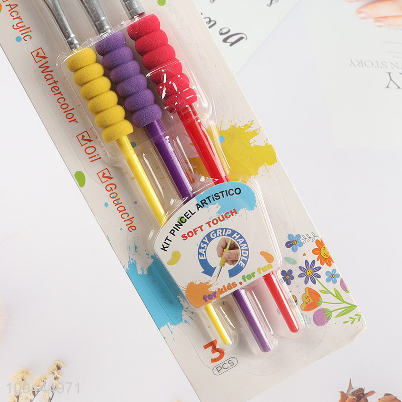 Factory price 3pcs kids artist painting brush set